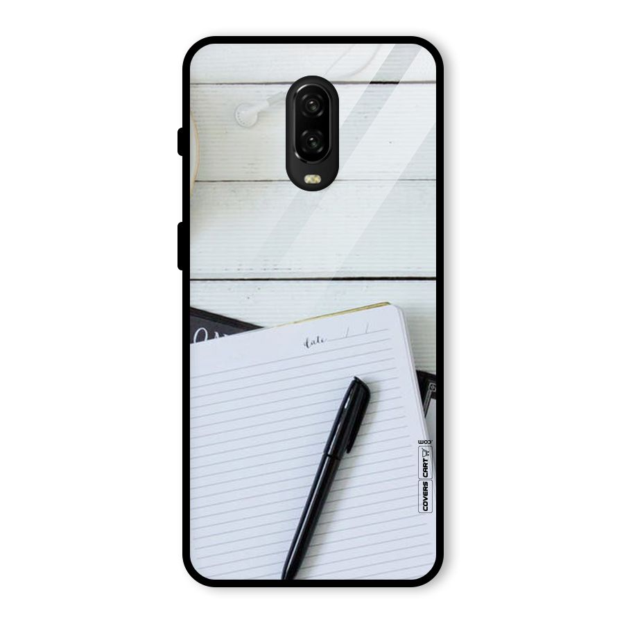Headphones Notes Glass Back Case for OnePlus 6T