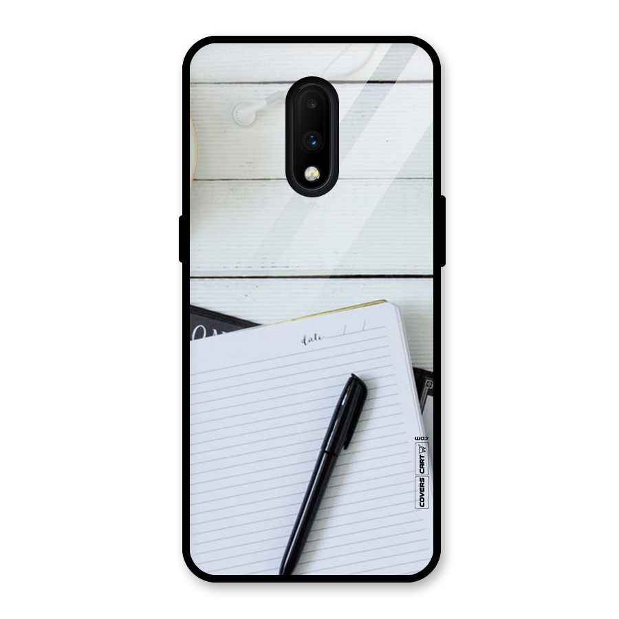 Headphones Notes Glass Back Case for OnePlus 7