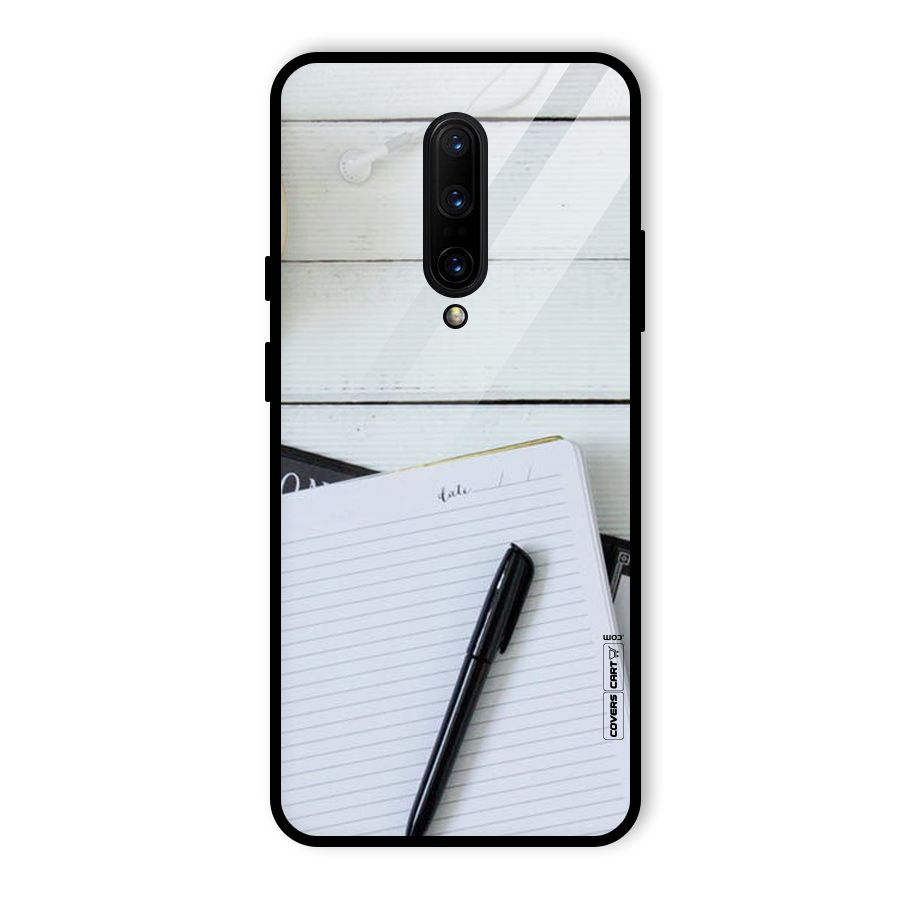 Headphones Notes Glass Back Case for OnePlus 7 Pro