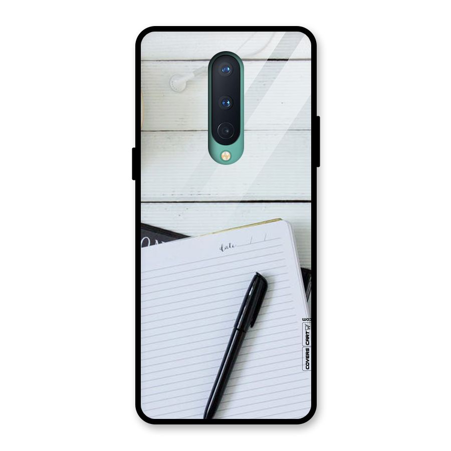 Headphones Notes Glass Back Case for OnePlus 8