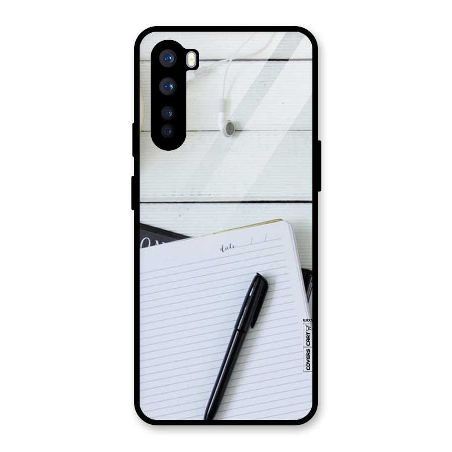 Headphones Notes Glass Back Case for OnePlus Nord