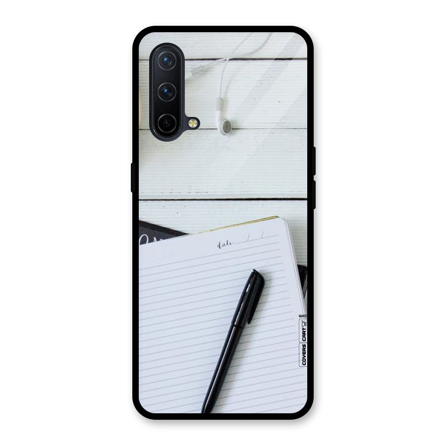 Headphones Notes Glass Back Case for OnePlus Nord CE 5G