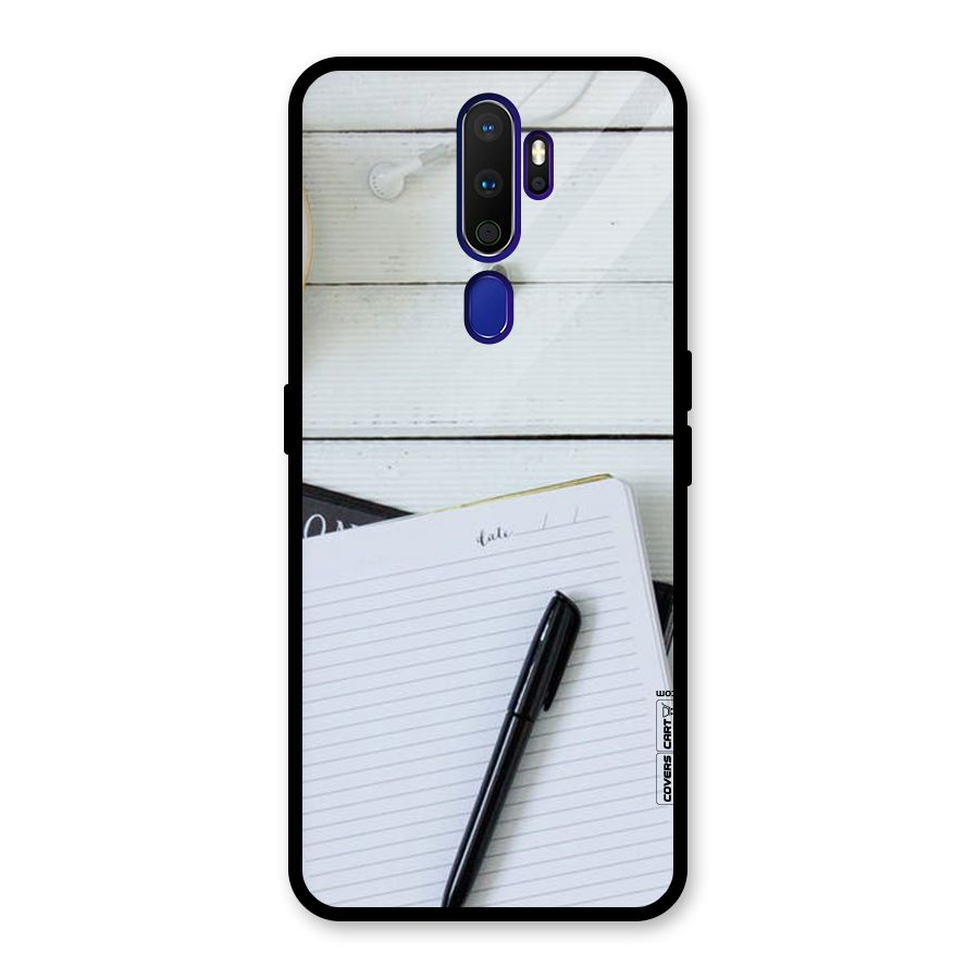 Headphones Notes Glass Back Case for Oppo A9 (2020)