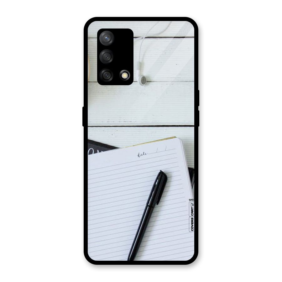 Headphones Notes Glass Back Case for Oppo F19