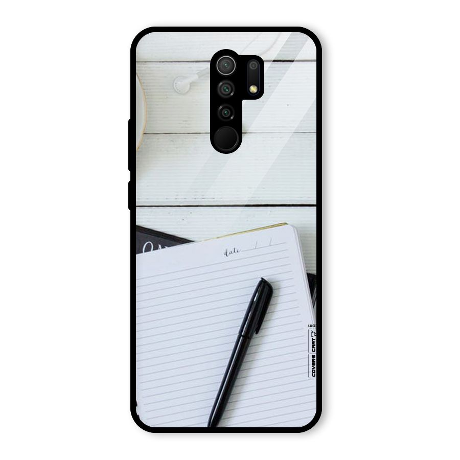 Headphones Notes Glass Back Case for Poco M2