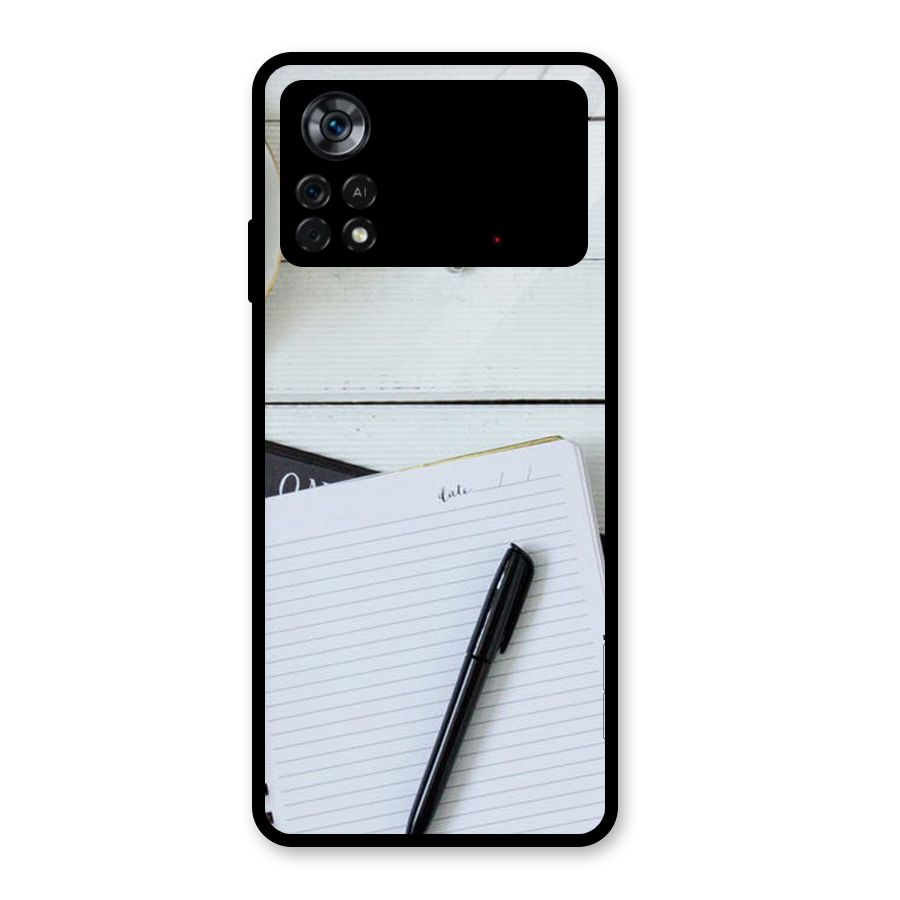 Headphones Notes Glass Back Case for Poco X4 Pro 5G