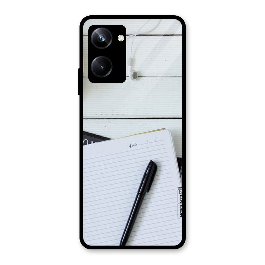 Headphones Notes Glass Back Case for Realme 10 Pro