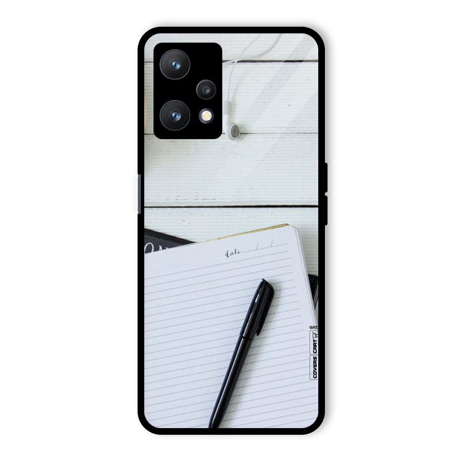 Headphones Notes Glass Back Case for Realme 9 Pro 5G