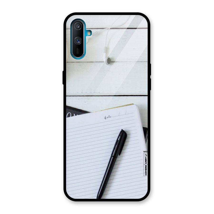 Headphones Notes Glass Back Case for Realme C3