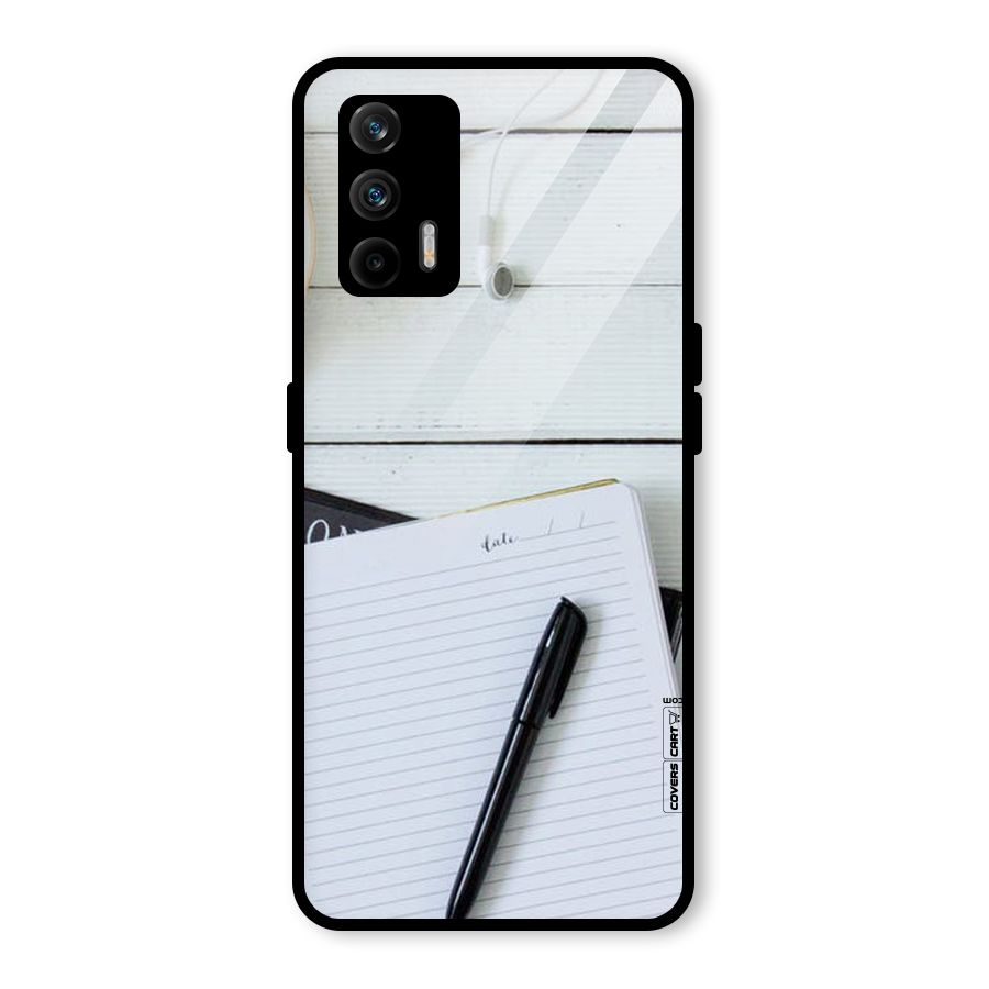 Headphones Notes Glass Back Case for Realme GT 5G