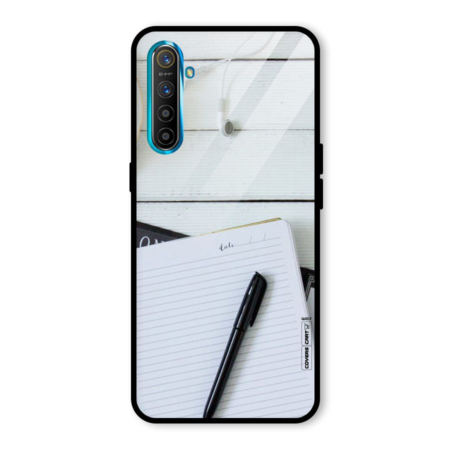 Headphones Notes Glass Back Case for Realme X2