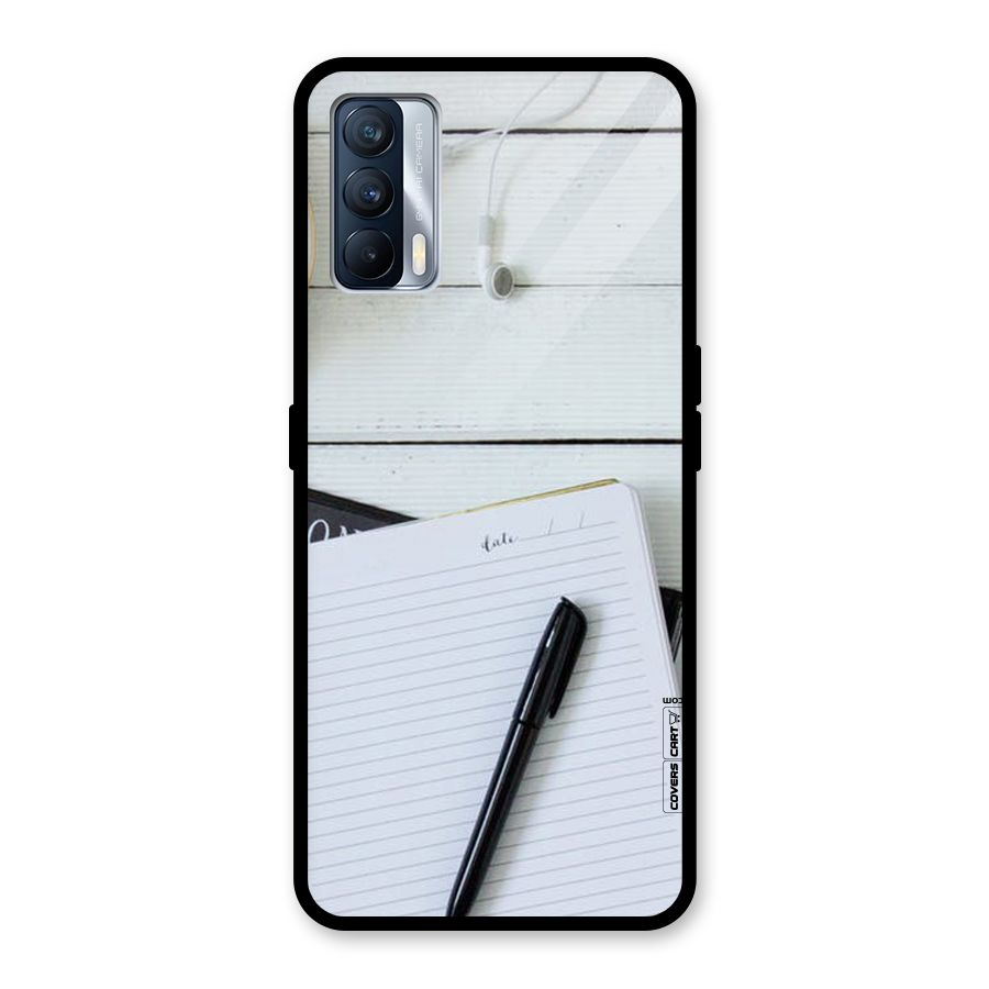 Headphones Notes Glass Back Case for Realme X7