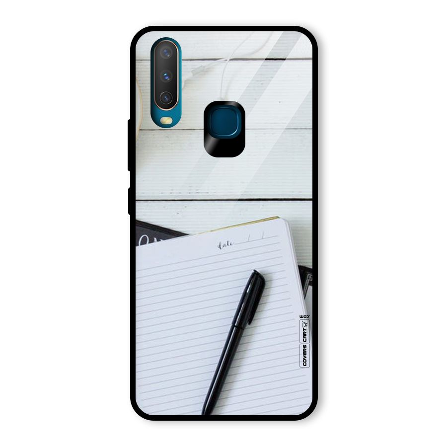 Headphones Notes Glass Back Case for Vivo U10