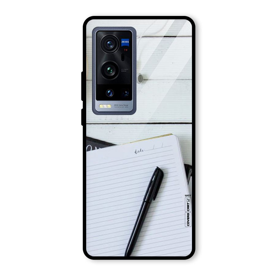Headphones Notes Glass Back Case for Vivo X60 Pro Plus