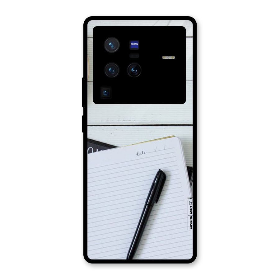 Headphones Notes Glass Back Case for Vivo X80 Pro