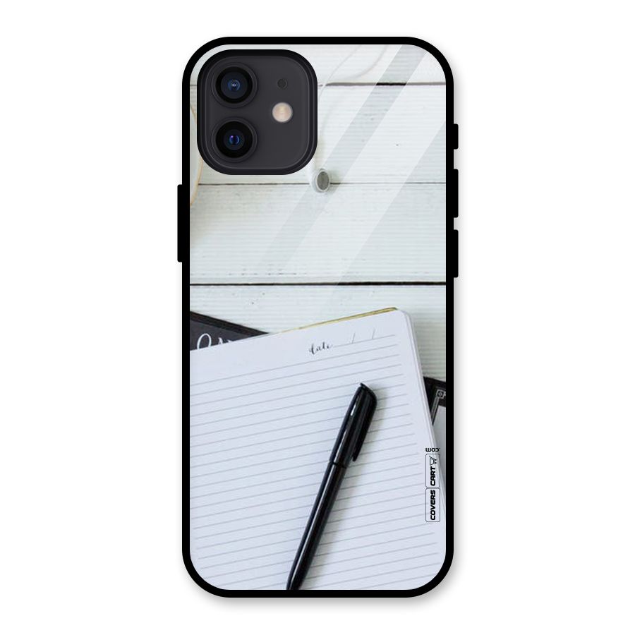 Headphones Notes Glass Back Case for iPhone 12