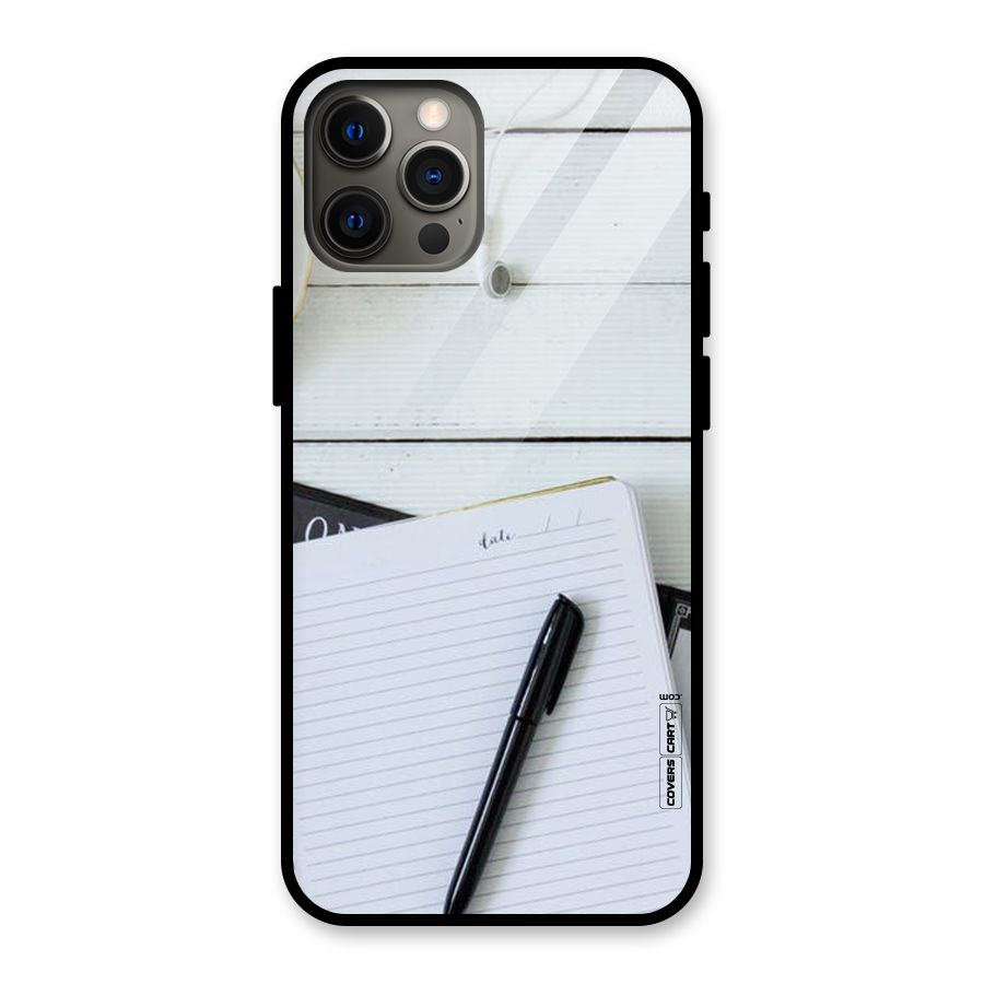 Headphones Notes Glass Back Case for iPhone 12 Pro Max