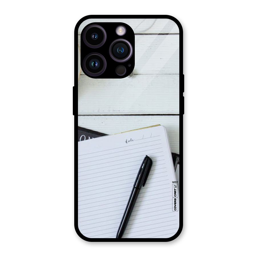 Headphones Notes Glass Back Case for iPhone 14 Pro Max
