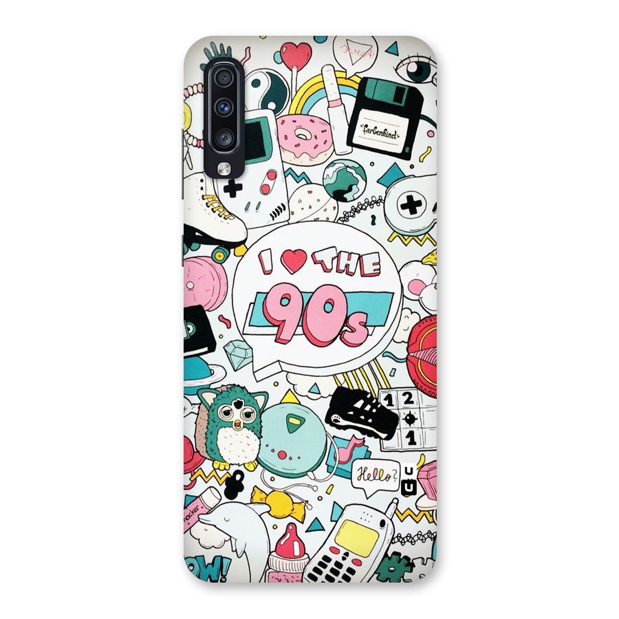 Heart 90s Back Case for Galaxy A70