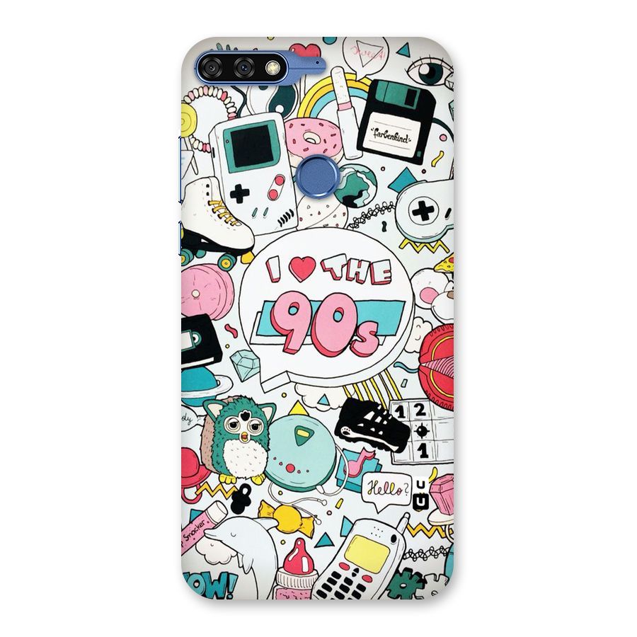 Heart 90s Back Case for Honor 7C