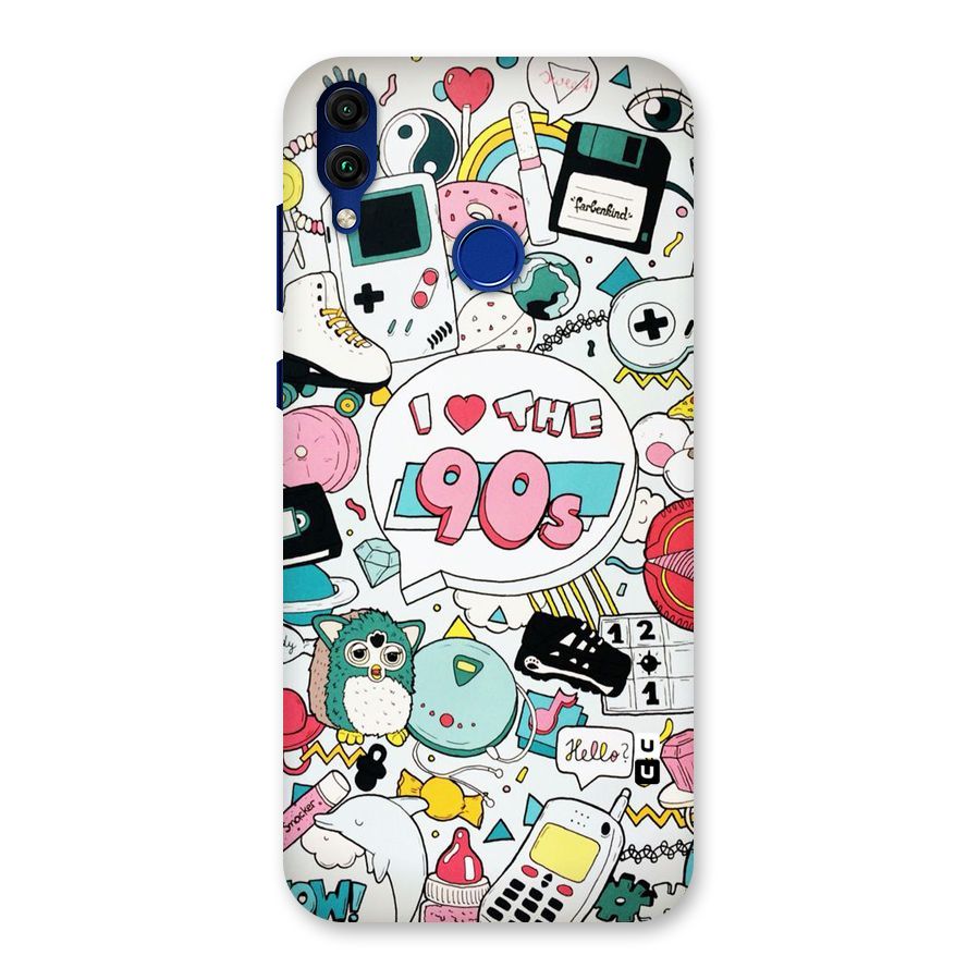 Heart 90s Back Case for Honor 8C