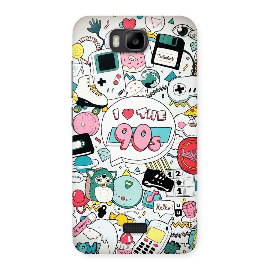 Heart 90s Back Case for Honor Bee