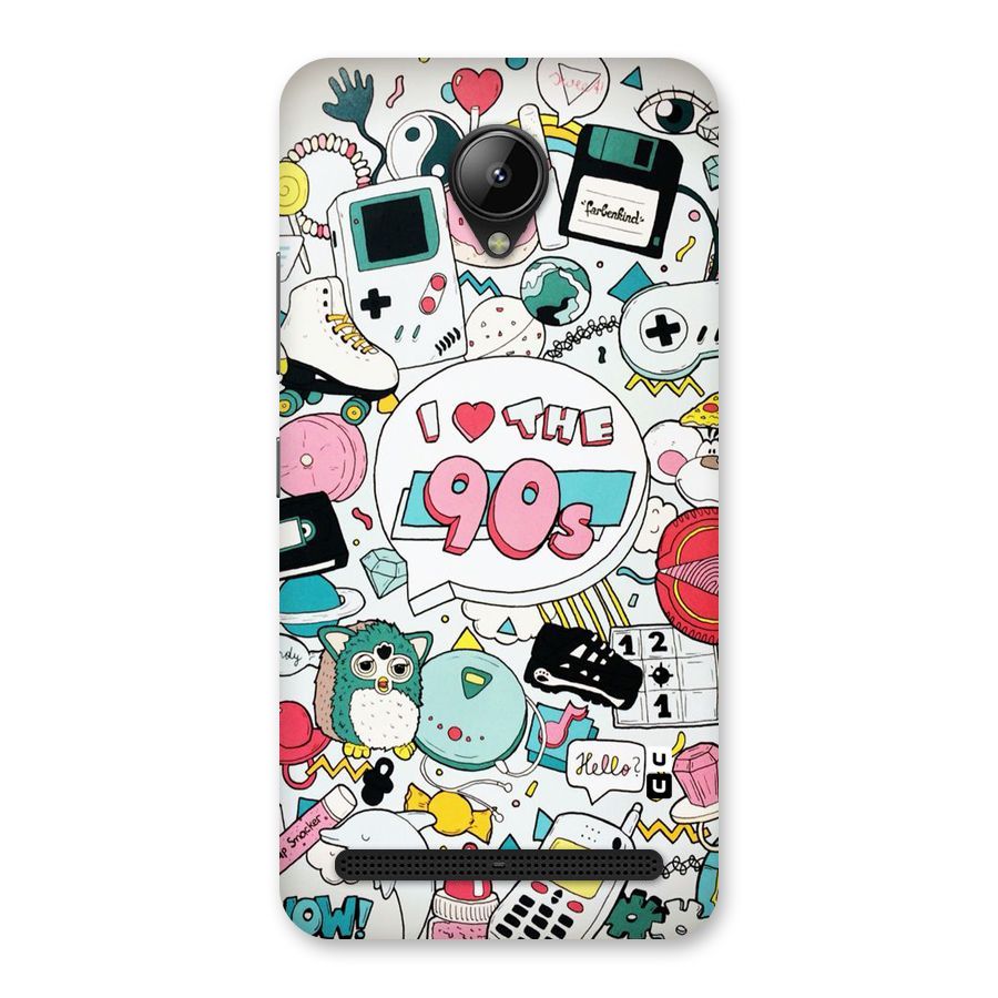 Heart 90s Back Case for Lenovo C2