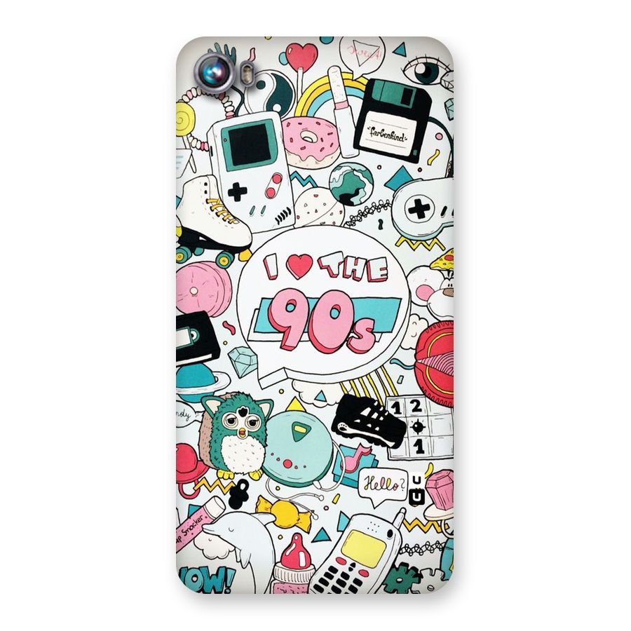 Heart 90s Back Case for Micromax Canvas Fire 4 A107
