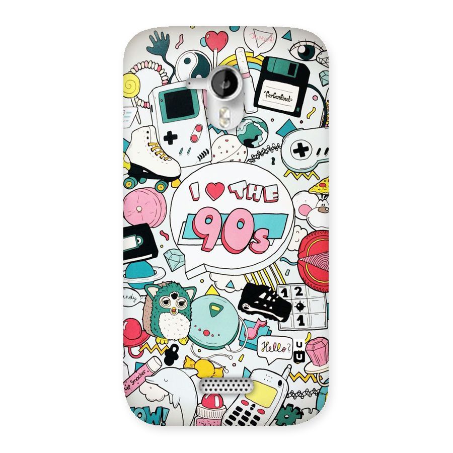 Heart 90s Back Case for Micromax Canvas HD A116