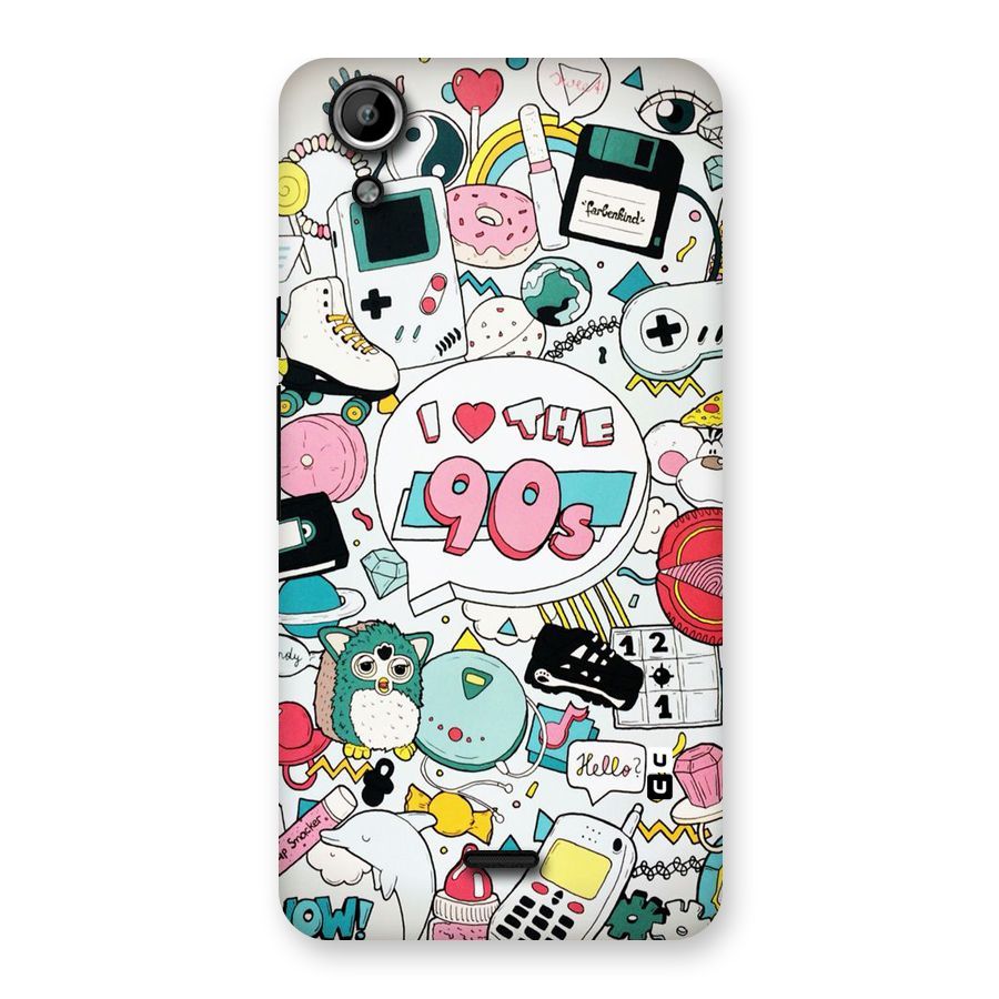 Heart 90s Back Case for Micromax Canvas Selfie Lens Q345