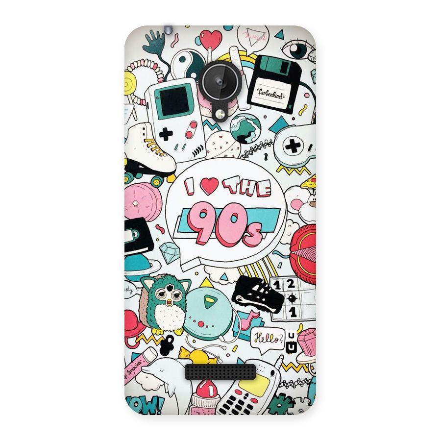 Heart 90s Back Case for Micromax Canvas Spark Q380