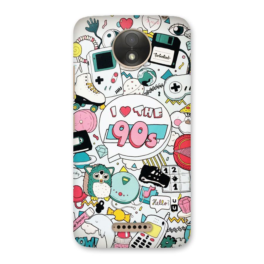 Heart 90s Back Case for Moto C Plus