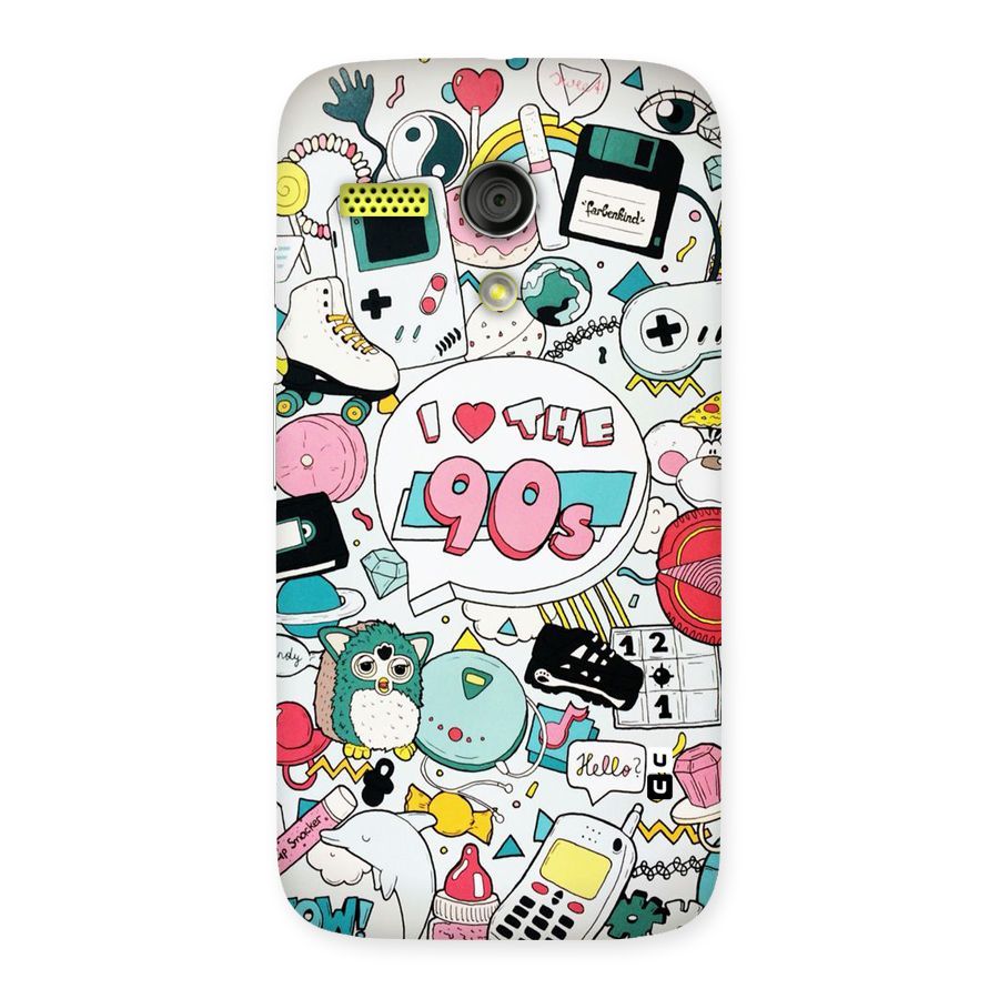 Heart 90s Back Case for Moto G