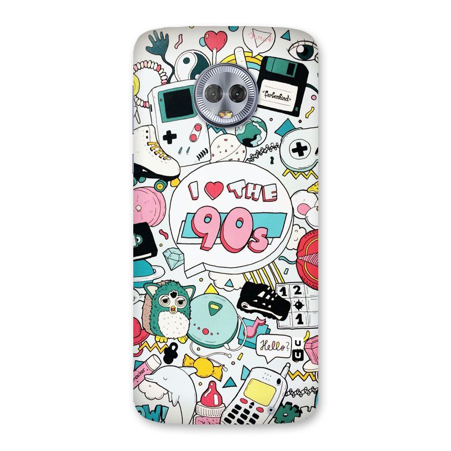 Heart 90s Back Case for Moto G6 Plus