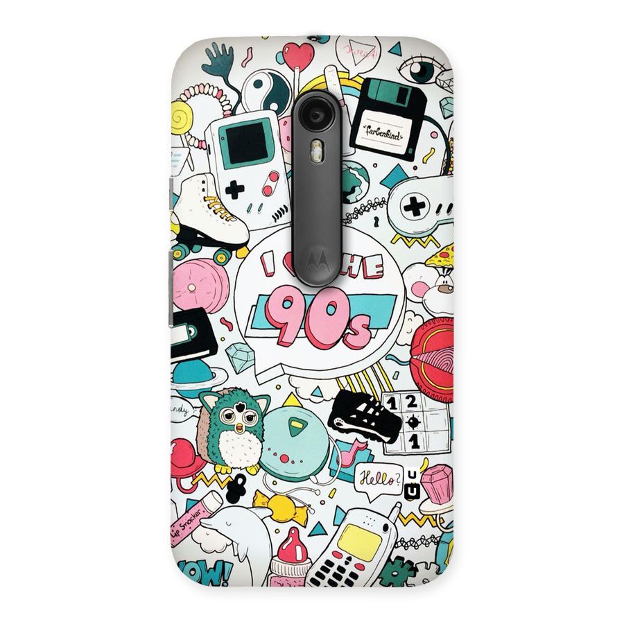 Heart 90s Back Case for Moto G Turbo