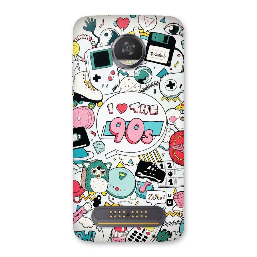 Heart 90s Back Case for Moto Z2 Play