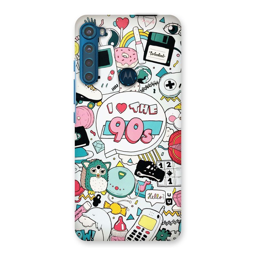 Heart 90s Back Case for Motorola One Fusion Plus