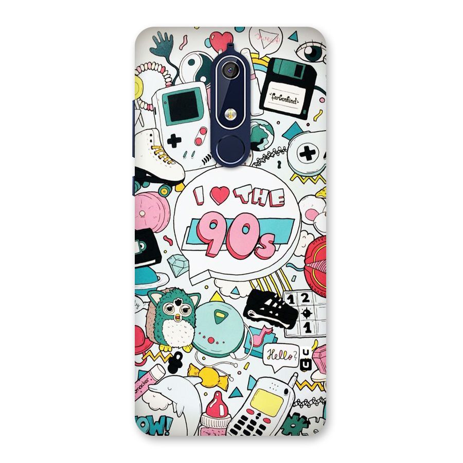 Heart 90s Back Case for Nokia 5.1