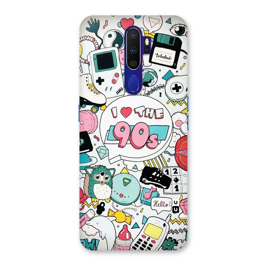 Heart 90s Back Case for Oppo A9 (2020)