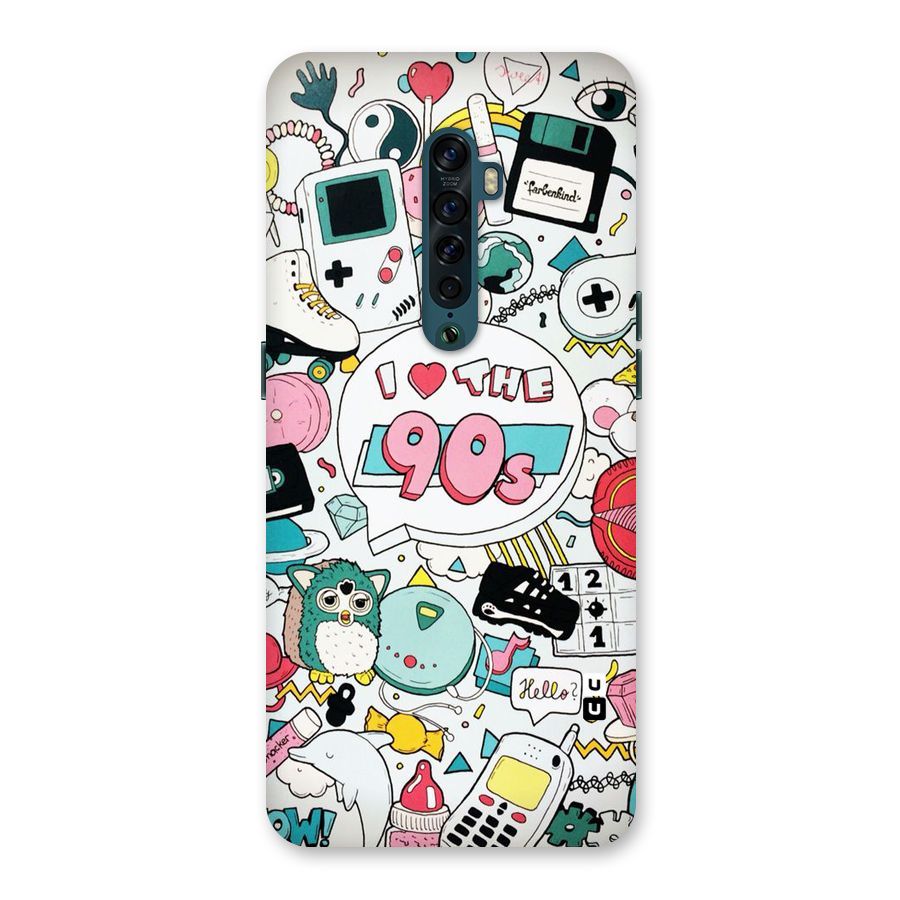 Heart 90s Back Case for Oppo Reno2