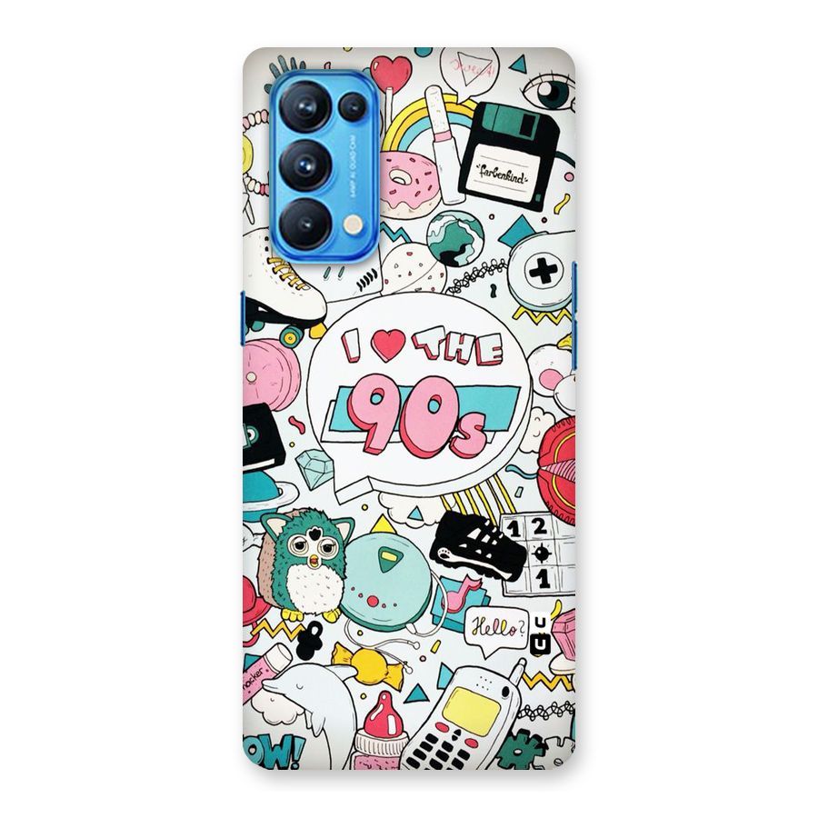 Heart 90s Back Case for Oppo Reno5 Pro 5G