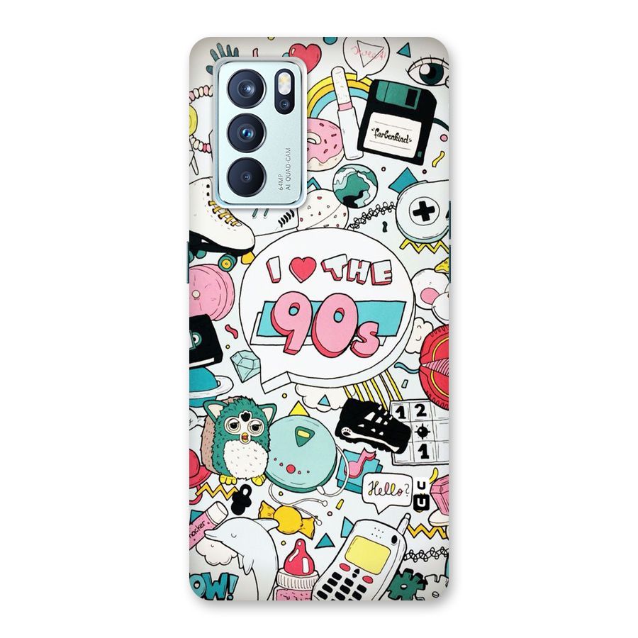 Heart 90s Back Case for Oppo Reno6 Pro 5G