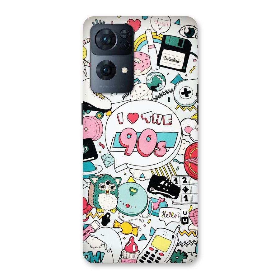Heart 90s Back Case for Oppo Reno7 Pro 5G