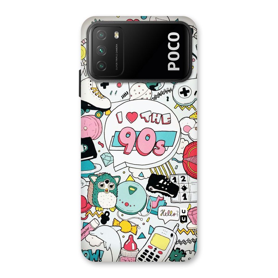 Heart 90s Back Case for Poco M3