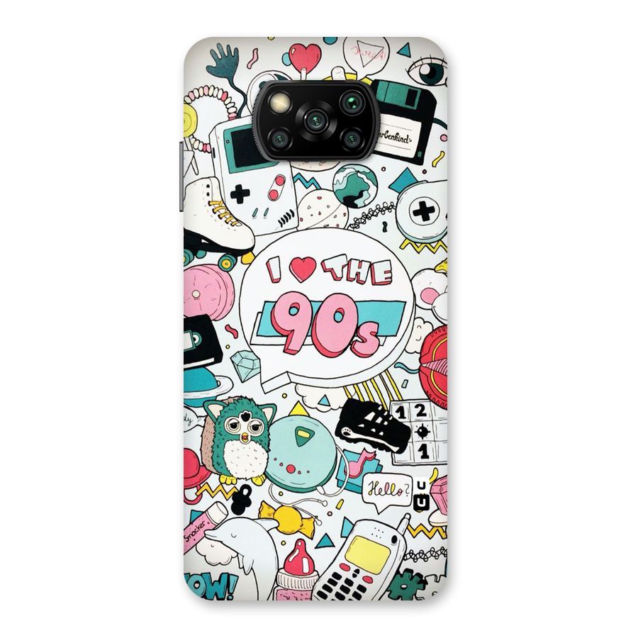 Heart 90s Back Case for Poco X3