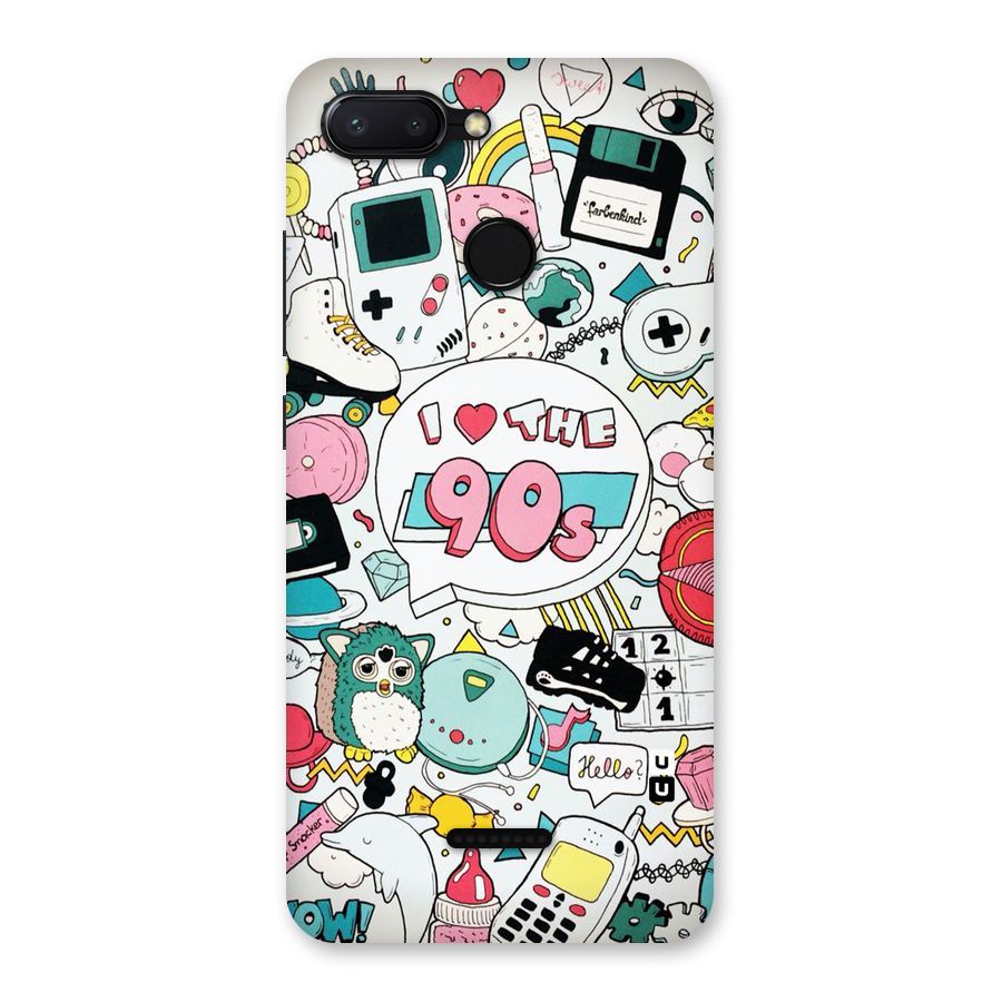 Heart 90s Back Case for Redmi 6
