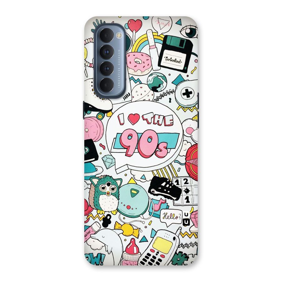 Heart 90s Back Case for Reno4 Pro