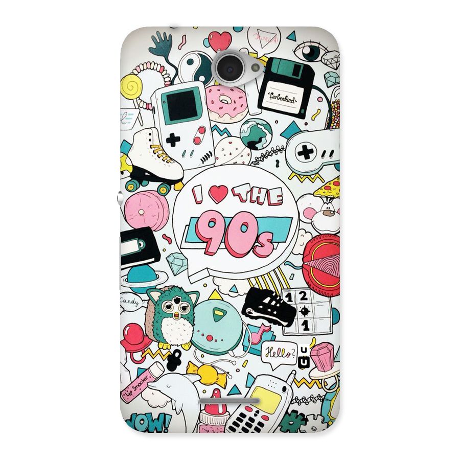 Heart 90s Back Case for Sony Xperia E4