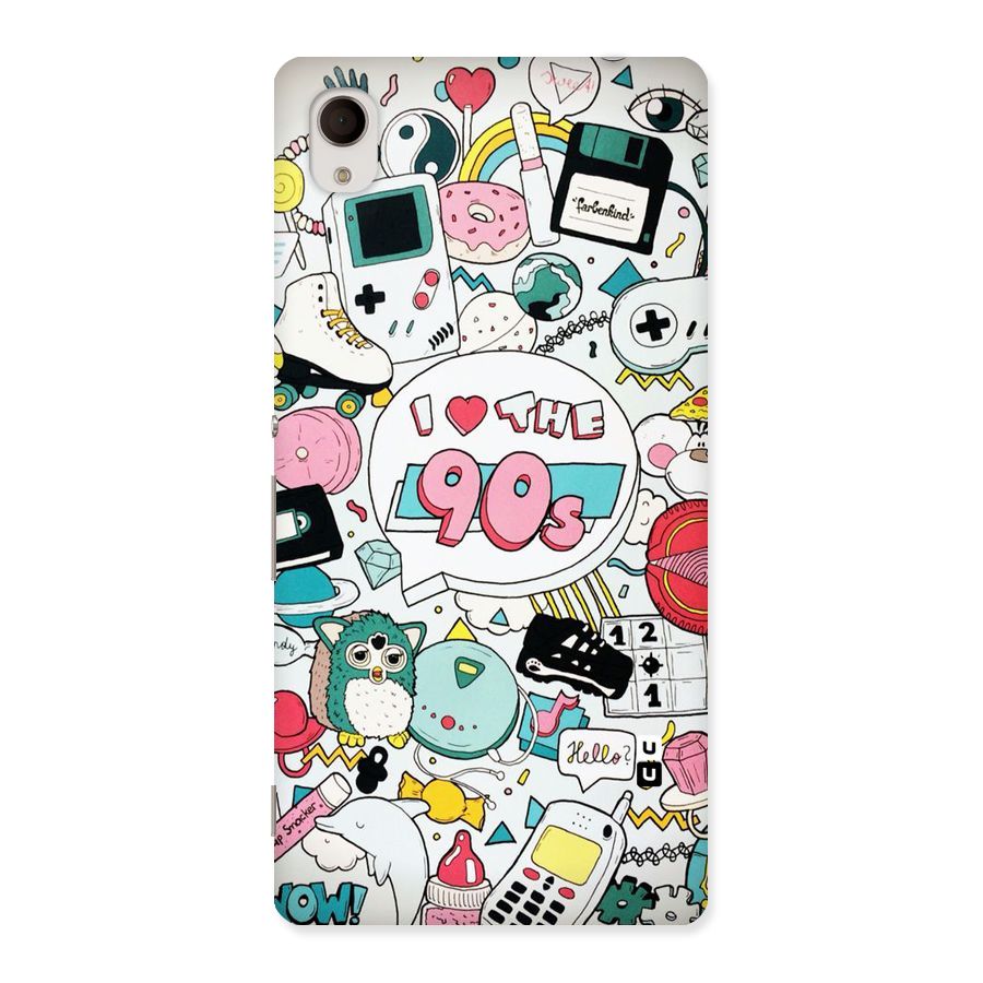 Heart 90s Back Case for Sony Xperia M4