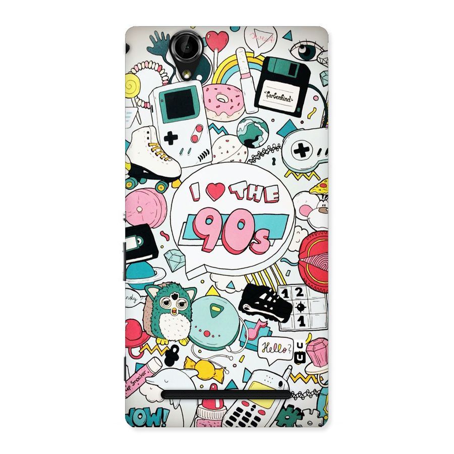 Heart 90s Back Case for Sony Xperia T2